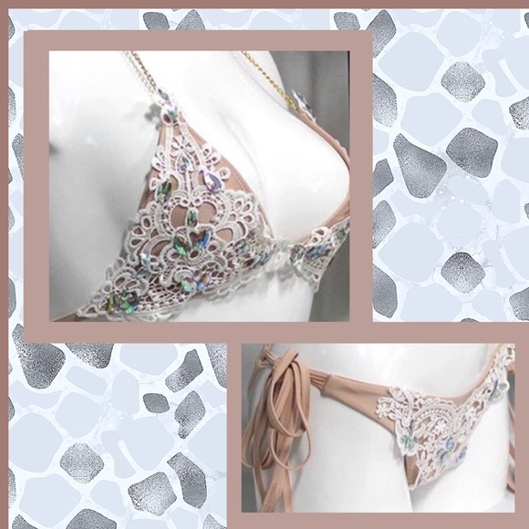 Beautifully Detailed Sequined 2-Piece Bikini NWT - Picture 4 of 8